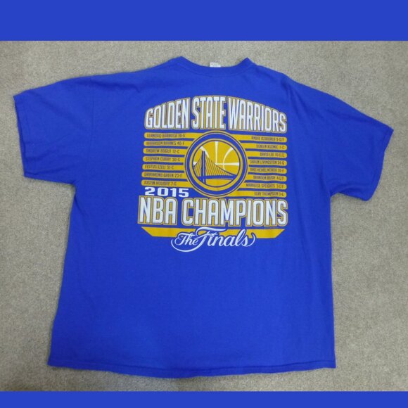 Golden State Warriors 2015 Champions Roaster T-Shirt - Picture 2 of 9